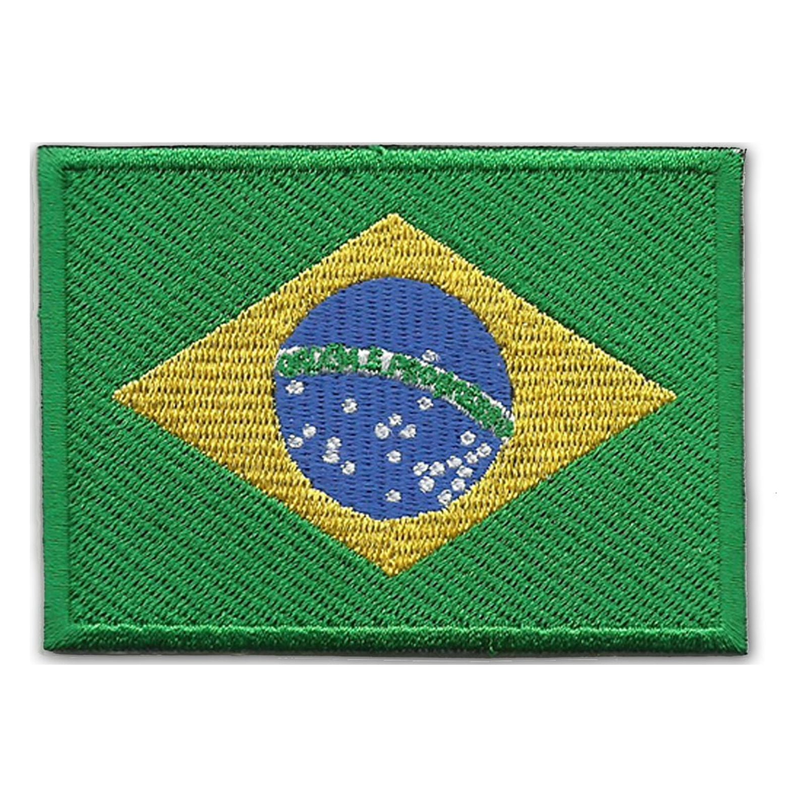 Brasil Brazil Brazilian National Flag Souvenir 3.5” long Embroidered Patch  Badge