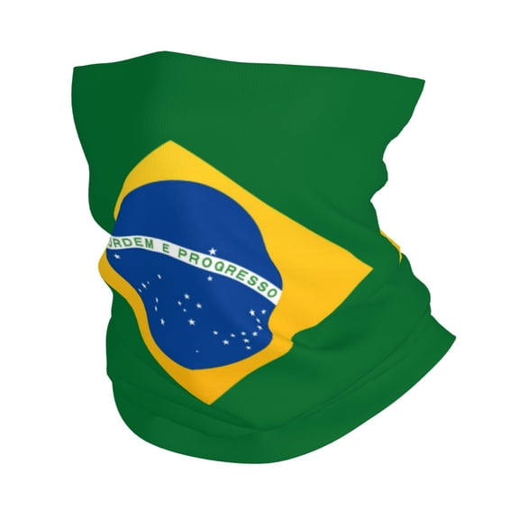 Brazil Flag Face Mask Bandanas Neck Gaiter Headwear Magic Scarf Headband For Dust Sun Wind