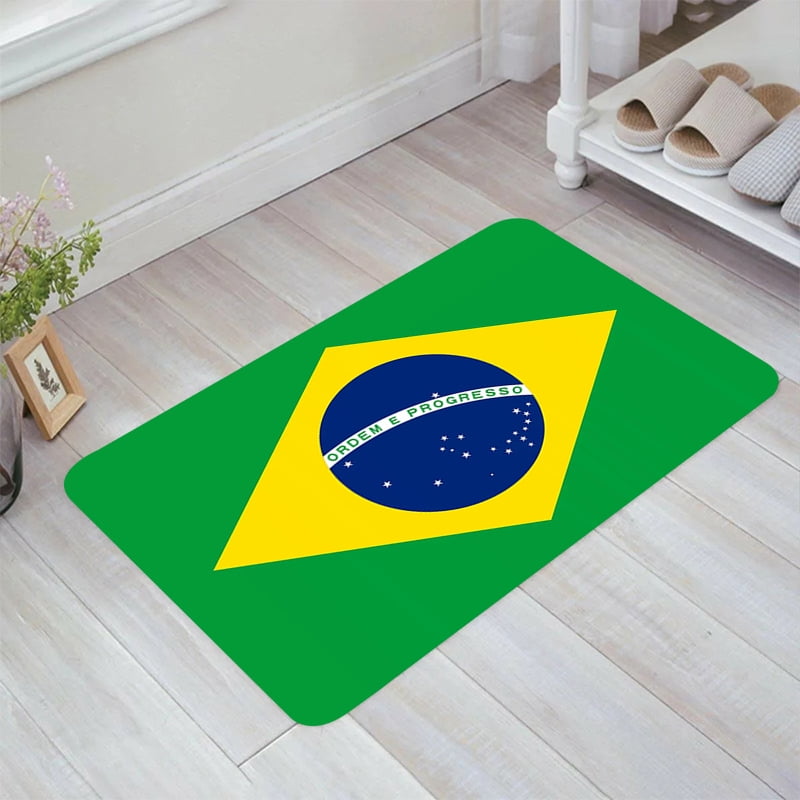 Brazil Flag Floor Mat Home Balcony Rugs Living Room Kitchen Rug Carpets ...