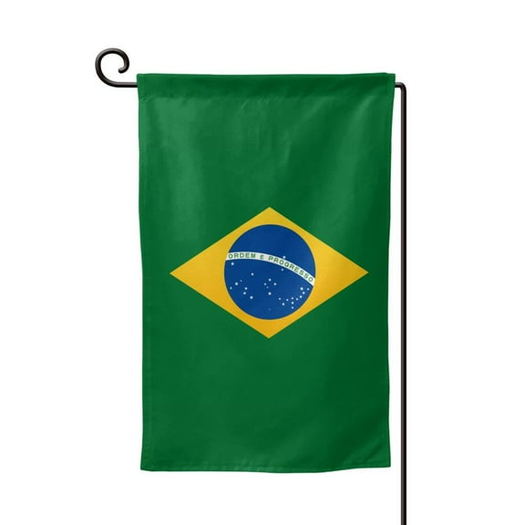 Brazil Flag Garden Flags 12.5 * 18 Inches Double Sided Vivid Color Flags for Indoor and Outdoor Decorations