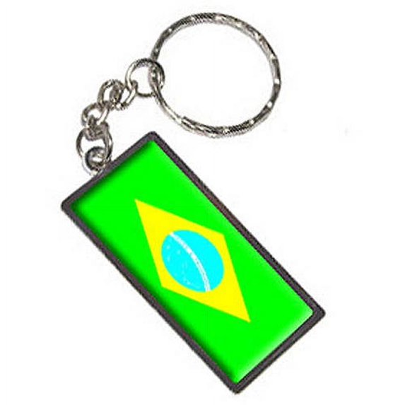 Brazil Flag Keychain Key Chain Ring