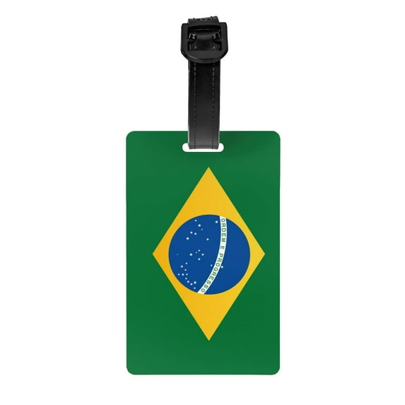 Brazil Flag Luggage Tag Pvc Identifier Card Holder Label Travel Bag Tag