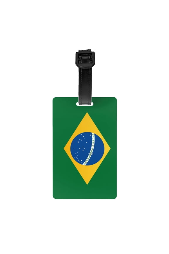 Brazil Flag Luggage Tag Pvc Identifier Card Holder Label Travel Bag Tag