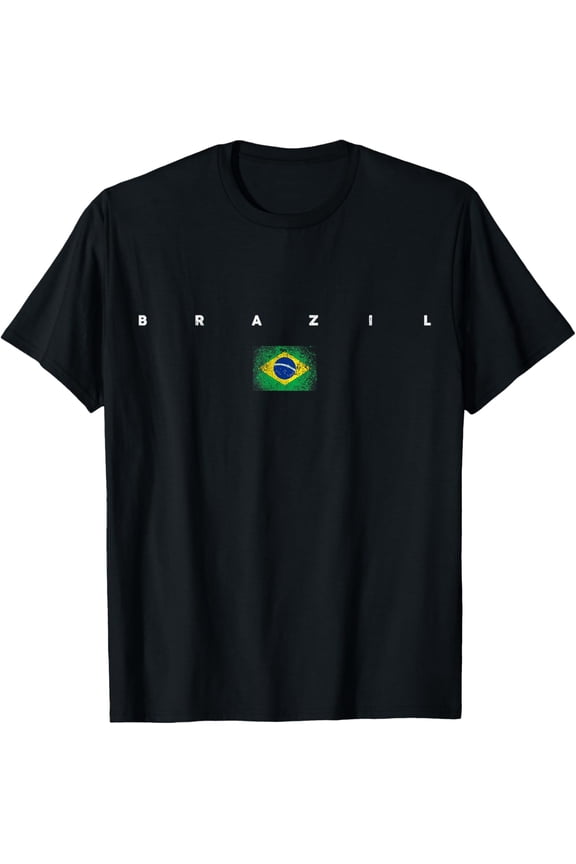 Brazil Flag Pride Vintage /Retro Soccer Brazilian Football T-Shirt