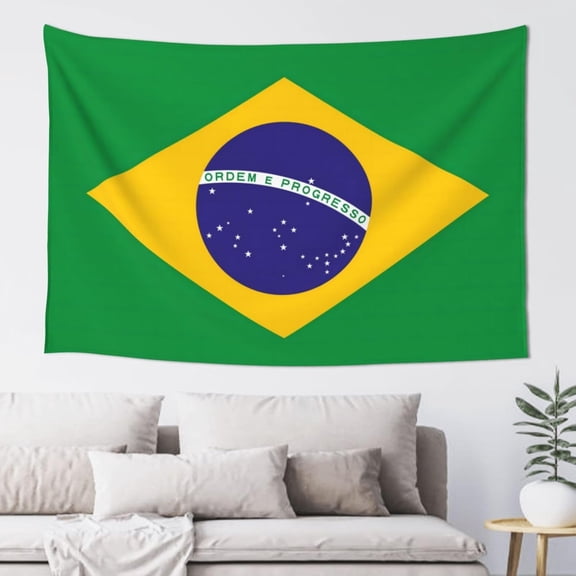 Brazil Flag Tapestry Wall Decoration, Art Tapestries Wall Hanging, Banner Wall Tapestry For Dorm Bedroom Living Room College Dorm Home Decor (40" x 60", Brazil)