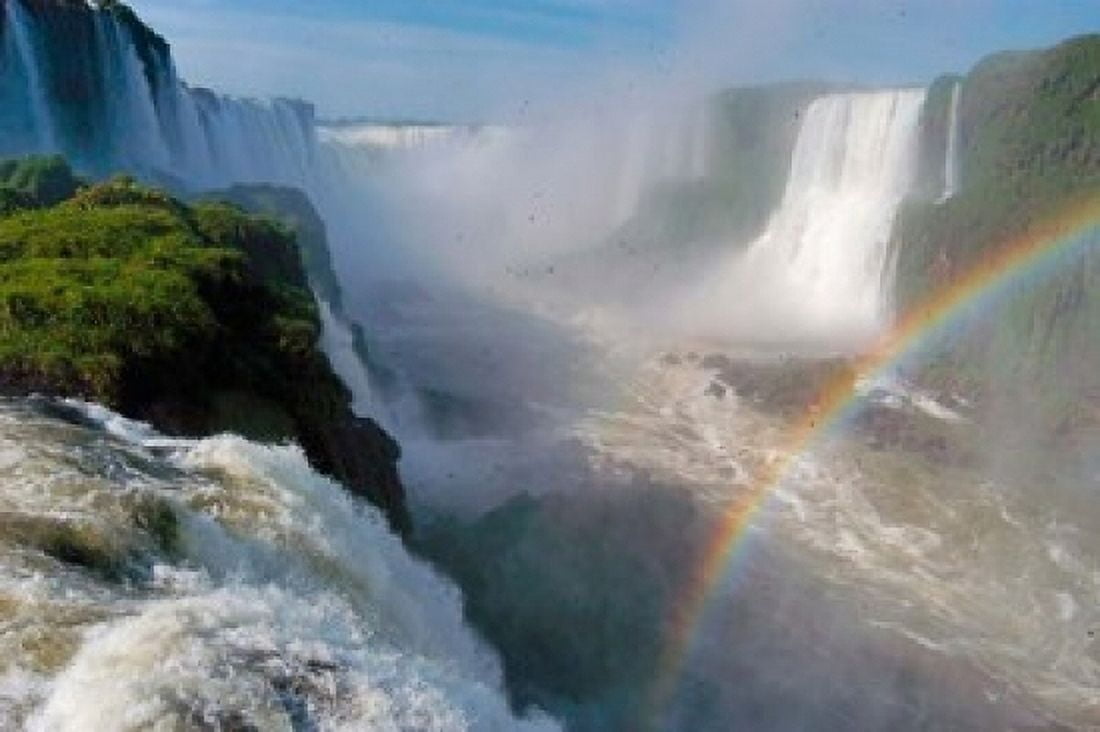 Brazil Foz do Iguacu Waterfall Canvas Art - Keith & Rebecca Snell DanitaDelimont (36 x 24)
