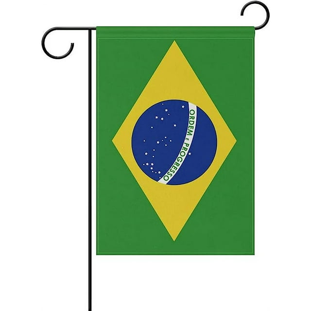 Brazil Garden Flags 12 x 18 Inches Double Sided Vivid Color and Fade