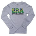 thumbnail image 1 of Brazil Gymnastics - Olympic Games - Rio - Flag Men's Long Sleeve Grey T-Shirt, 1 of 2