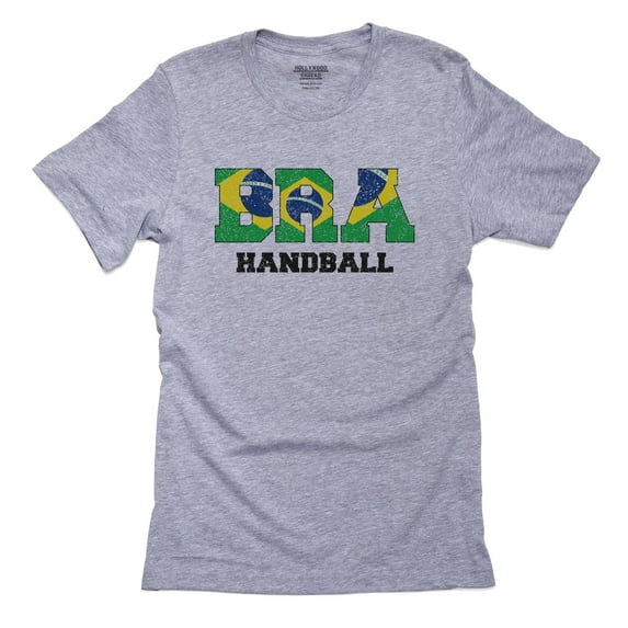 Brazil Handball - Olympic Games - Rio - Flag Men's Grey T-Shirt