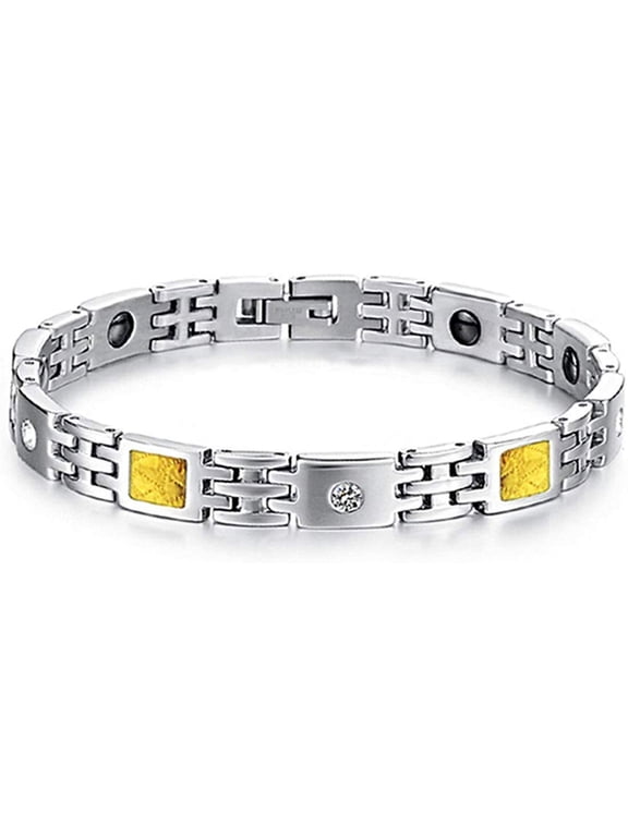 Brazil Hematite Steel Magnetic Energy Stone Therapy Bracelet (Women)