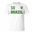 thumbnail image 1 of Brazil Jersey Number Ten Brazilian Futebol Soccer Tshirt, 1 of 6