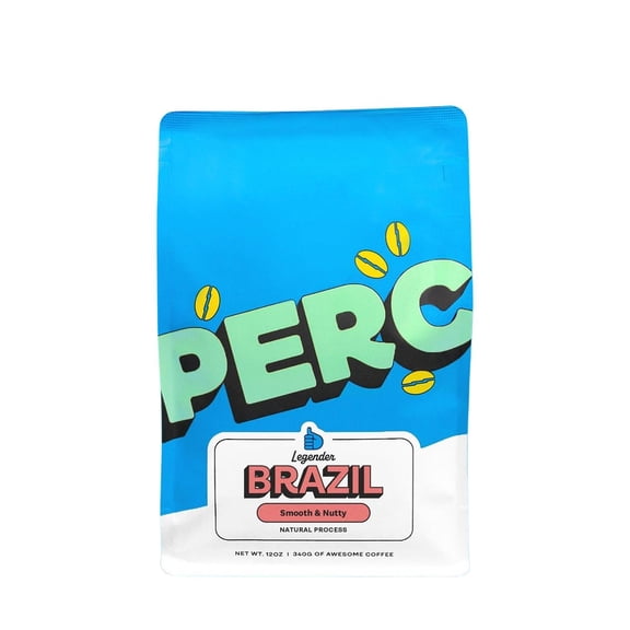Brazil Legender - Roasted by Perc Coffee - Freshly Ground Coffee - 12 Ounce Bag