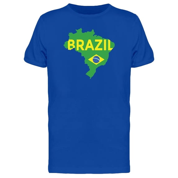 Brazil Map Travel Lovers Tee Men's -Image by Shutterstock