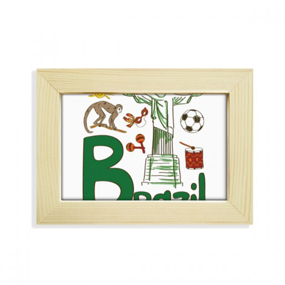 Brazil National symbol Landmark Pattern Desktop Decorate Photo Frame Picture Art Painting 5x7 inch