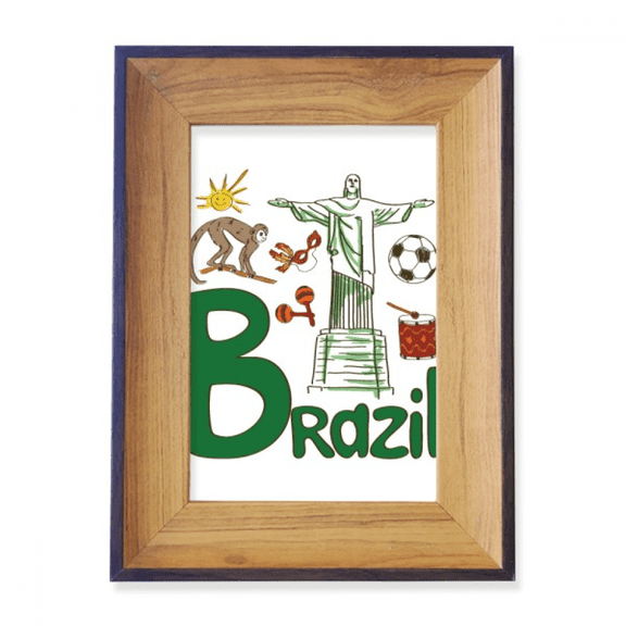Brazil National symbol Landmark Pattern Photo Frame Exhibition Display Art Desktop Painting