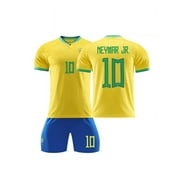 Brazil Neymar 10 Soccer Fan World Cup Jersey for National Team Jersey  Shorts