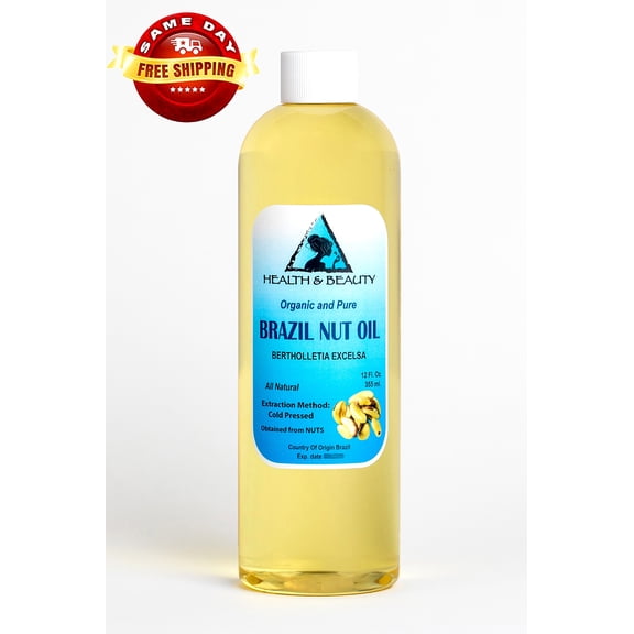 Brazil Nut Oil Organic Carrier Cold Pressed Premium Prime Fresh 100% Pure 24 oz