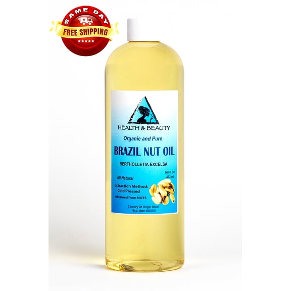 Brazil Nut Oil Organic Carrier Cold Pressed Premium Prime Fresh 100% Pure 48 oz
