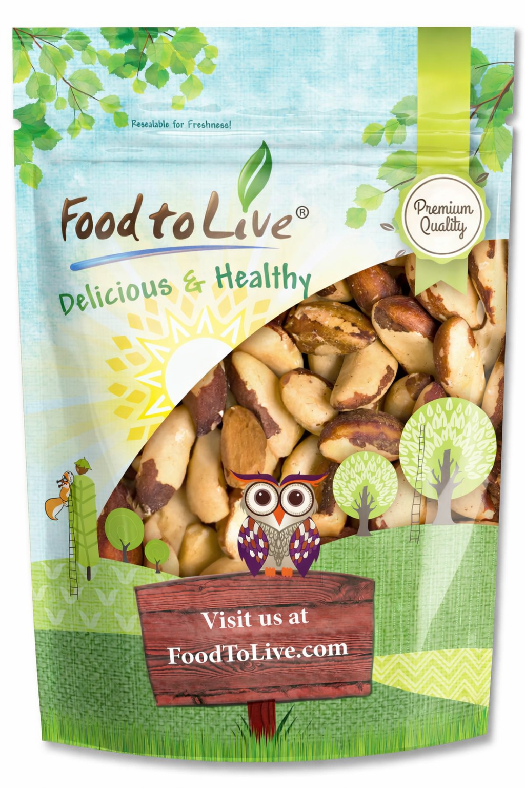 Brazil Nuts, 5 Pounds — Kosher, Raw, Vegan — by Food to Live