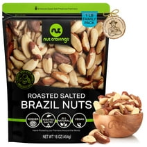 Brazil Nuts Roasted & Salted, Whole (16oz - 1 lbs) by Nut Cravings