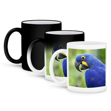 3dRose, Brazil, Pantanal, endangered Hyacinth Macaw, birds - SA04 KWI0095 - Kymri Wilt, 11oz Magic Transforming Mug