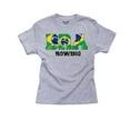 thumbnail image 1 of Brazil Rowing - Olympic Games - Rio - Flag Girl's Cotton Youth Grey T-Shirt, 1 of 2