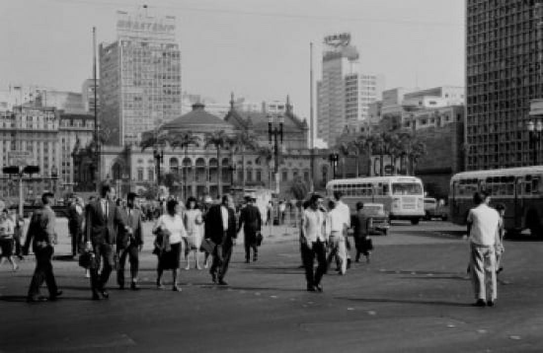 Brazil Sao Paulo street scene Canvas Art - (18 x 24)