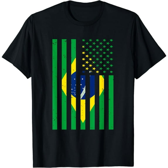 Brazil Shirt Brasil Soccer USA America Flag Jersey Men Women T-Shirt