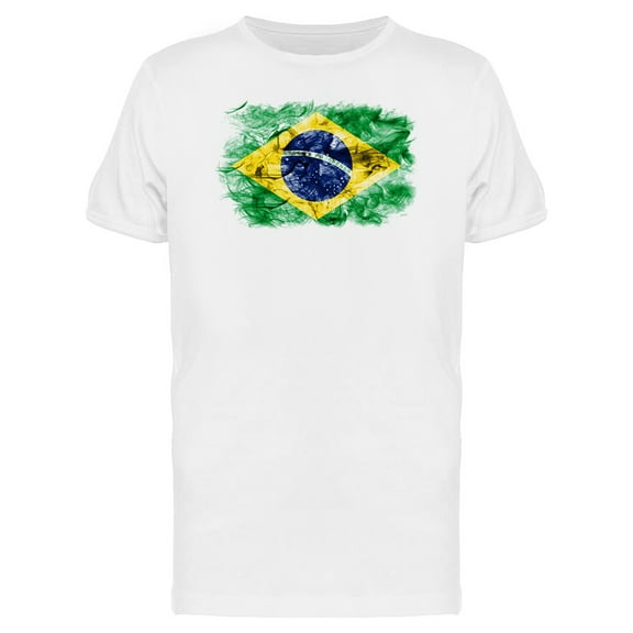 Brazil Smoky Flag T T-Shirt Men -Image by Shutterstock, Male Large
