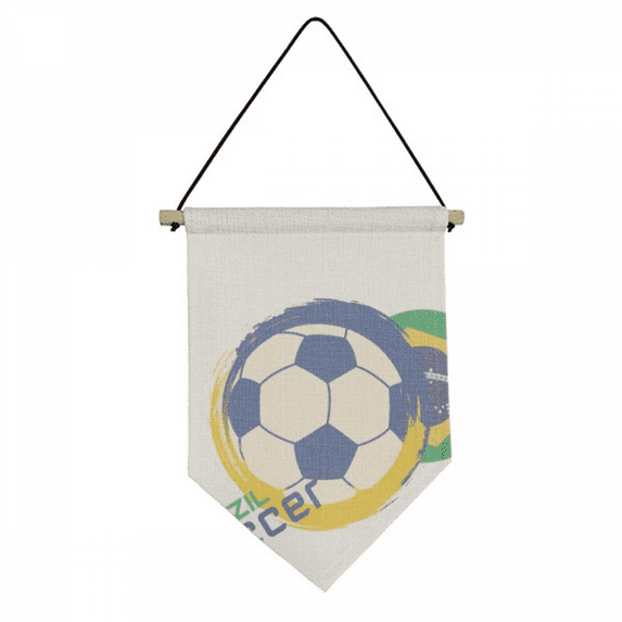 Brazil Soccer Football Sports Canvas Flag Hanging Wall Art Decor Banner