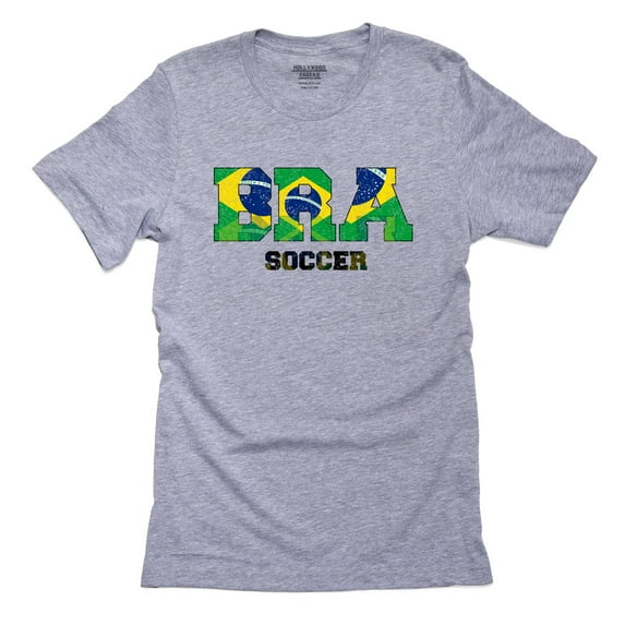 Brazil Soccer - Olympic Games - Rio - Flag Men's Grey T-Shirt