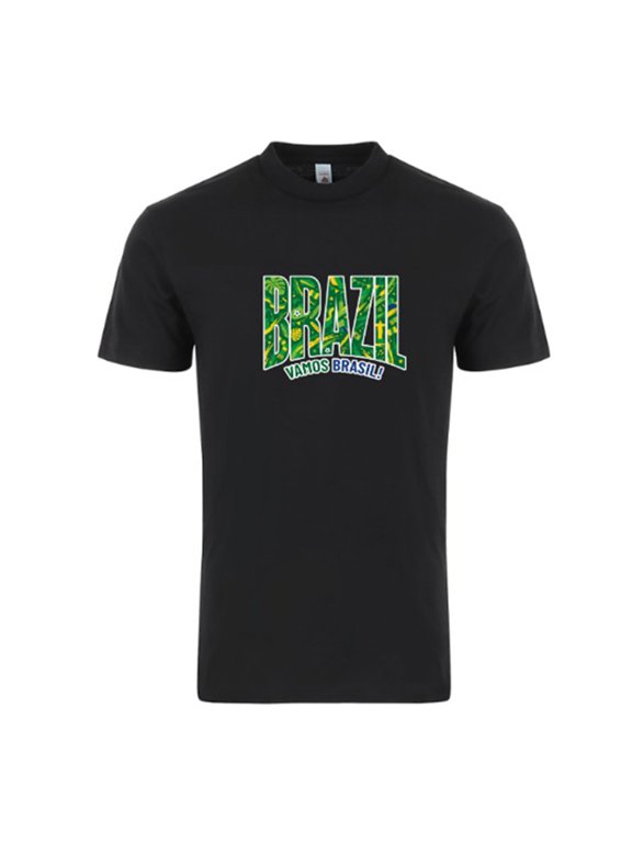 Brazil Soccer T-Shirt 2026 – Unisex Adult Football Fan Tee, World Tournament Supporter Shirt - Black - 3XL