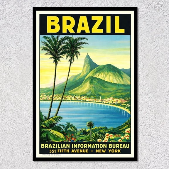 Brazil Travel Poster, Unframed Paper Poster 8x10in