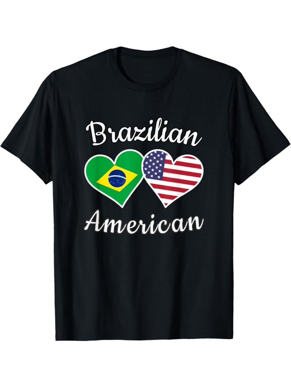 Brazil USA Tee Brazilian American Tee Men Women Kids T-Shirt