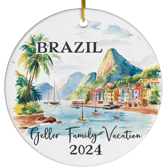 Brazil Vacation Ornament, Brazil Ornament, Christmas Ornaments, Personalized Gift, Brazil Custom Ornament, Brazil Souvenir, Brazil Gift liKvQZ (Brazil Vacation)