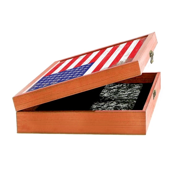 Brazil Wood Flag Frame Keepsake Box