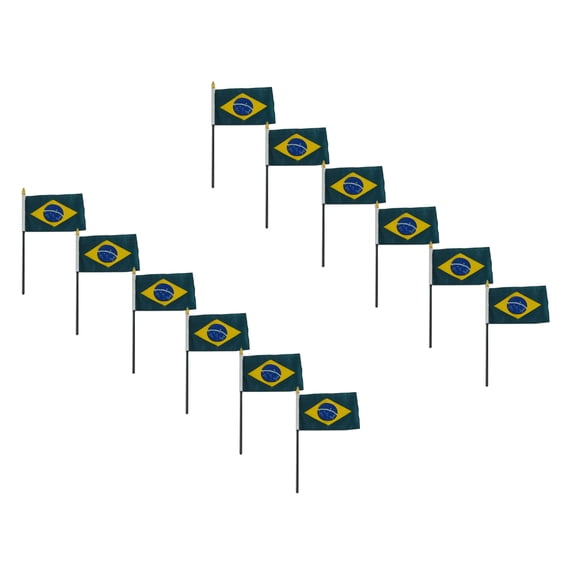 Brazil flag 4 x 6 inch - 12 PK