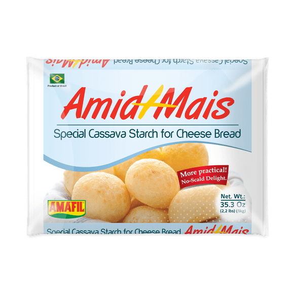 Brazil in Texas Cooking Bundle with Bottle Opener | Special Cassava Starch for Cheese Bread 2.2 lb Pack of 2 | AmidMais Polvilho para Pao de Queijo