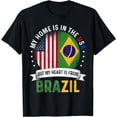 thumbnail image 1 of Brazilian American Patriot Heart is from Brazil Flag T-Shirt, 1 of 4