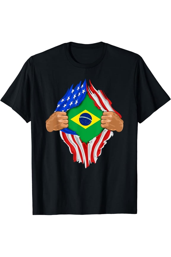 Brazilian Blood Inside Me T-Shirt | Brazil Flag Gift