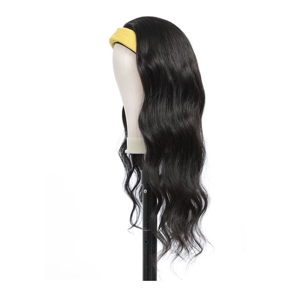 Brazilian Body Wave Headband Wigs 100% Human Hair Headband Scarf Wigs for Women Natural Remy Hair Machine Made Glueless