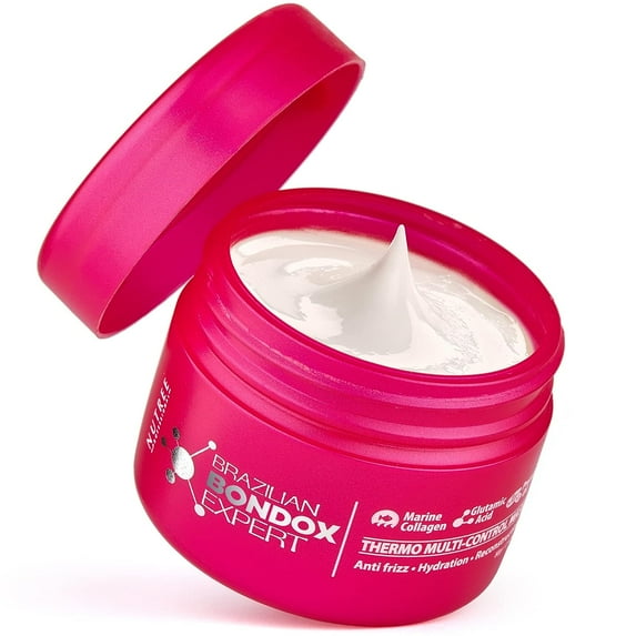 Brazilian Bondox Hair Treatment 2.82 oz, Hair Mask for All Hair Types - Formaldehyde-Free & Cruelty-Free - Results for up to 1-3 months - Marine Collagen & Almond Oil - Moisturizer Thermal Mask