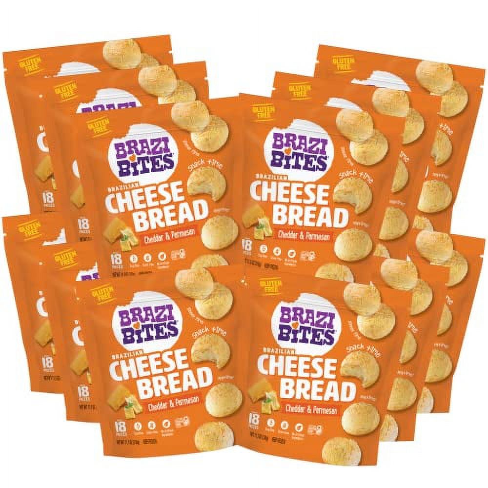 Brazilian Bread Cheddar & Parmesan Vegetarian Frozen Bread Soy