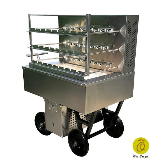 Brazilian Charcoal Grill - 23 Skewers - Professional Grade - BBQ Catering Master