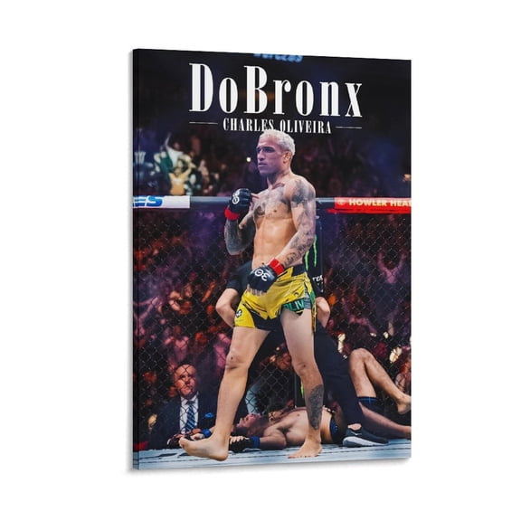 Brazilian Charles Oliveira Professional Mixed Martial Arts Poster Jiu-Jitsu Athlete Poster (13) Canvas Art Poster and Wall Art Picture Print Modern Family bedroom Decor Posters 16x24inch(40x60cm)