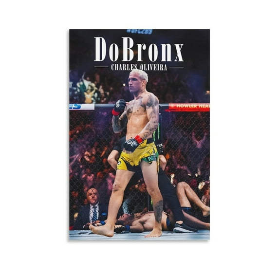 Brazilian Charles Oliveira Professional Mixed Martial Arts Poster Jiu-Jitsu Athlete Poster (13) Canvas Wall Art Poster Decorative Bedroom Modern Home Print Picture Artworks Posters 16x24inch(40x60cm)