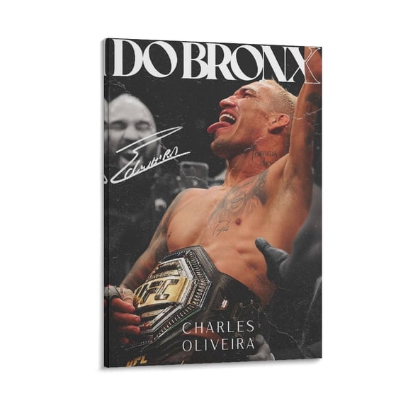 Brazilian Charles Oliveira Professional Mixed Martial Arts Poster Jiu-Jitsu Athlete Poster (19) Picture Print Wall Art Poster Painting Canvas Posters Artworks Gift Room Aesthetic 12x18inch(30x45cm)