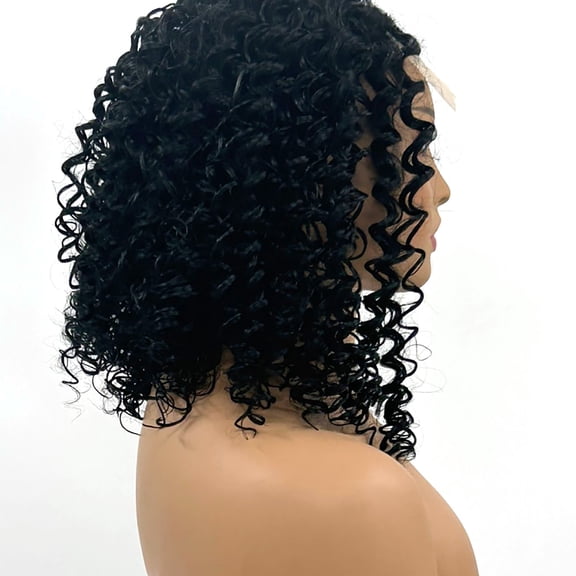 Brazilian Curly Wig, 150 Density Water Wave Wig with Rose Net, Soft Breathable Adjustable Size, Glueless Machine Made, for Women