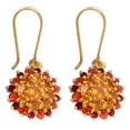 thumbnail image 1 of Brazilian Fire Opal Gemstone Jewelry 925 Sterling Silver Drop Dangle Earrings For Women, 1 of 4