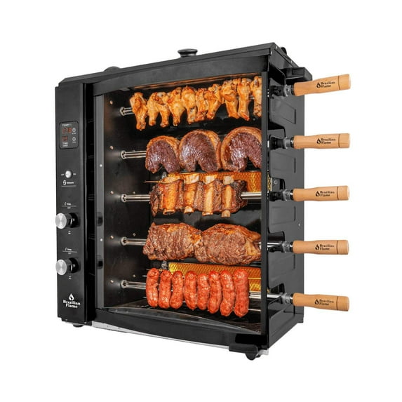 Brazilian Flame Rotisserie Gas Grill w/5-Skewers - Churrasco® Series
